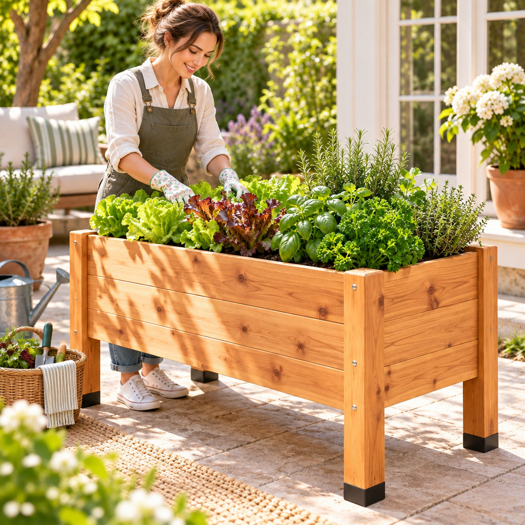 Mivrelle Cedar Elevated Garden Bed additional view